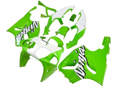 Cheap 1996-2003 Kawasaki ZX7R Motorcycle Fairings - White Green Canada