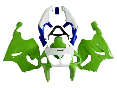 Cheap 1996-2003 Kawasaki ZX7R Motorcycle Fairings - White Green Blue Canada