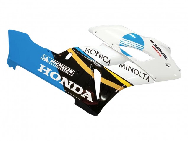 2004-2005 Honda CBR1000RR Motorcycle Fairings - White Light Blue Yellow Black Konica Minolta Canada