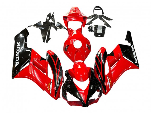 2004-2005 Honda CBR1000RR Motorcycle Fairings - Red Glossy Black Racing Canada