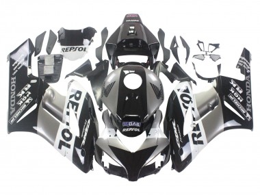 Cheap 2004-2005 Honda CBR1000RR Motorcycle Fairing Kits - Silver White Glossy Black Repsol Canada
