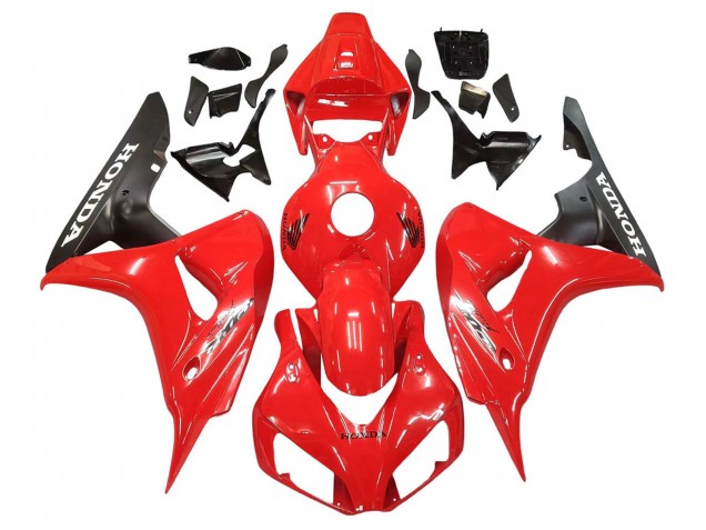 2006-2007 Honda CBR1000RR Motorcycle Fairings - Red Matte Black Canada