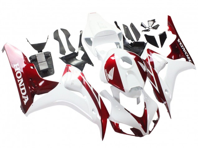 2006-2007 Honda CBR1000RR Motorcycle Fairings - White Red Canada