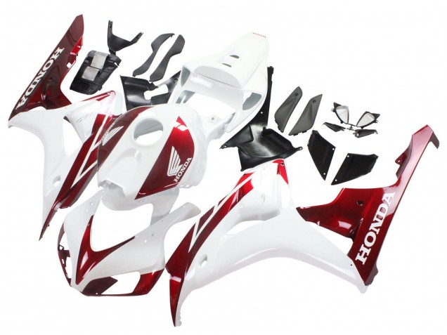 2006-2007 Honda CBR1000RR Motorcycle Fairings - White Red Canada