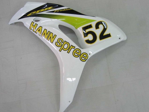 2006-2007 Honda CBR1000RR Motorcycle Fairings - White Green Glossy Black Hannspree 52 Canada
