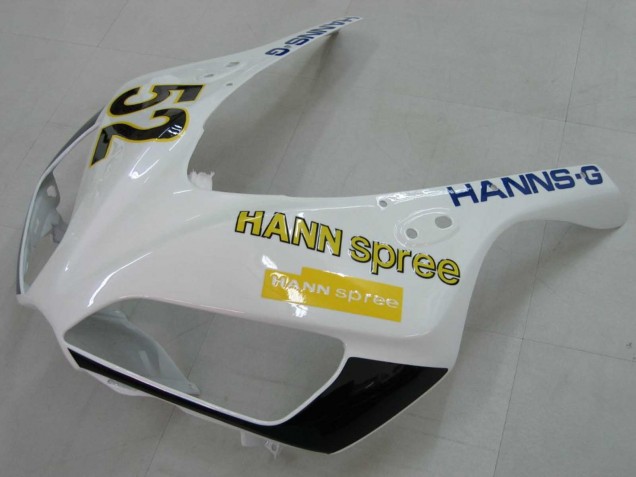 2006-2007 Honda CBR1000RR Motorcycle Fairings - White Green Glossy Black Hannspree 52 Canada