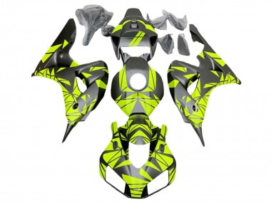 Cheap 2006-2007 Honda CBR1000RR Motorcycle Fairings - Fluorescent Green Matte Black Canada