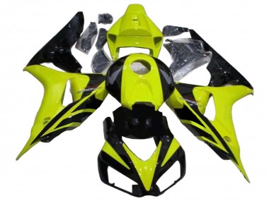 Cheap 2006-2007 Honda CBR1000RR Motorcycle Fairings - Green Glossy Black Geometric Canada
