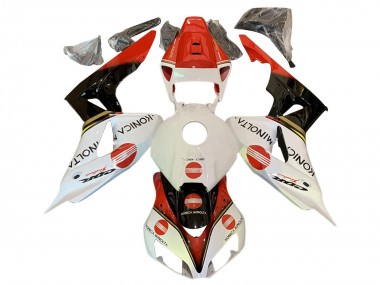 Cheap 2006-2007 Honda CBR1000RR Motorcycle Fairings - White Red Glossy Black Konica Minolta Canada