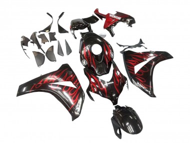 Cheap 2008-2011 Honda CBR1000RR Motorcycle Fairing - Glossy Black Red Flame Canada