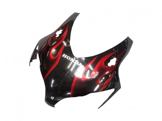 2008-2011 Honda CBR1000RR Motorcycle Fairing - Glossy Black Red Flame Canada