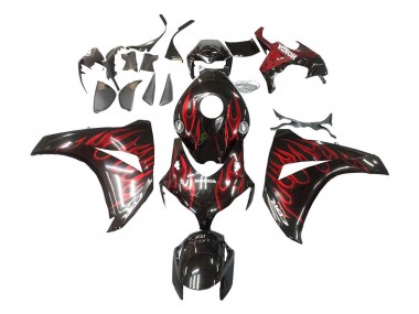 Cheap 2008-2011 Honda CBR1000RR Motorcycle Fairing - Glossy Black Red Flame Canada