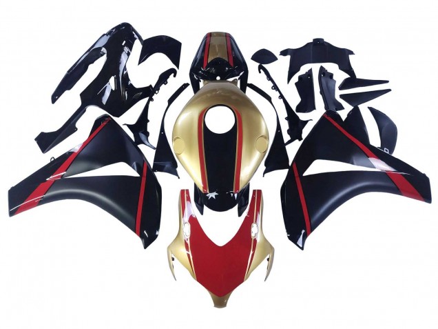 2008-2011 Honda CBR1000RR Motorcycle Fairings - Gold Red Glossy Black Canada