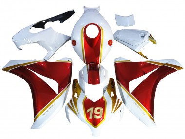 Cheap 2008-2011 Honda CBR1000RR Motorcycle Fairings - White Red Gold 19 Canada