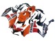 2012-2016 Honda CBR1000RR Motorcycle Fairings - Orange White Red Repsol Canada
