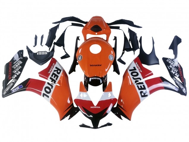 2012-2016 Honda CBR1000RR Motorcycle Fairings - Orange White Red Repsol Canada