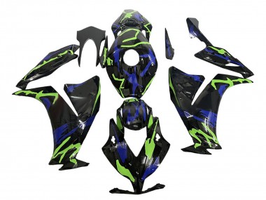 Cheap 2012-2016 Honda CBR1000RR Motorcycle Fairings - Green Blue Glossy Black Canada