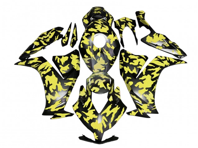 2012-2016 Honda CBR1000RR Motorcycle Fairings - Yellow Grey Black Camouflage Canada