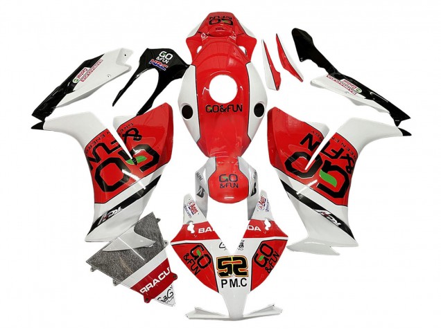 2012-2016 Honda CBR1000RR Motorcycle Fairings - White Red Black Go Fun Canada