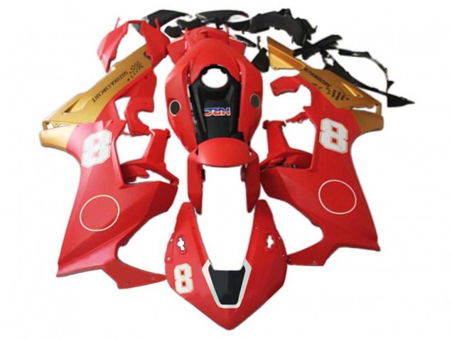 2017-2023 Honda CBR1000RR Motorcycle Fairings - Red Gold Black HRC 8 Canada