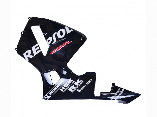 2003-2004 Honda CBR600RR Motorcycle Fairings - Glossy Black White Repsol Canada