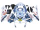 2003-2004 Honda CBR600RR Motorcycle Fairings - White Blue Red Nastro Azzurro 46 Canada