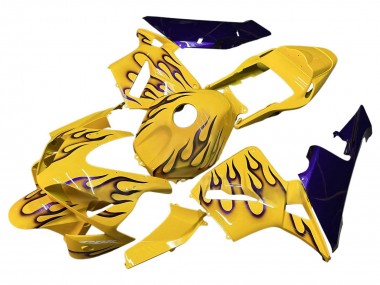Cheap 2003-2004 Honda CBR600RR Motorcycle Fairings - Yellow Black Flame Canada