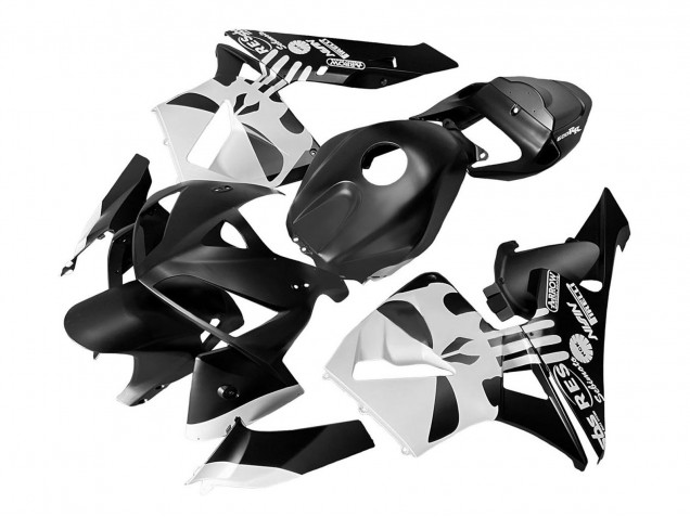 2005-2006 Honda CBR600RR Bike Fairings - Black White Canada