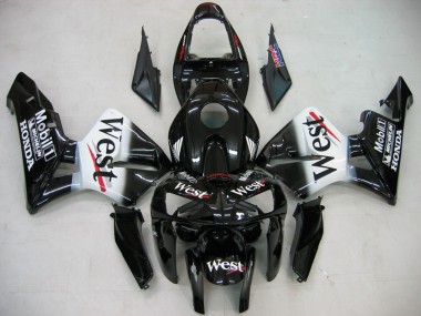 Cheap 2005-2006 Honda CBR600RR Motorcycle Fairings - Glossy Black White West Canada