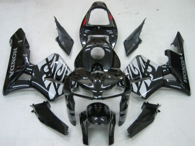 Cheap 2005-2006 Honda CBR600RR Motorcycle Fairings - Glossy Black Grey Flame Canada