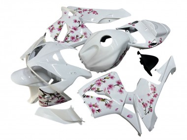 Cheap 2005-2006 Honda CBR600RR Motorcycle Fairings - White with Cherry Blossom Canada