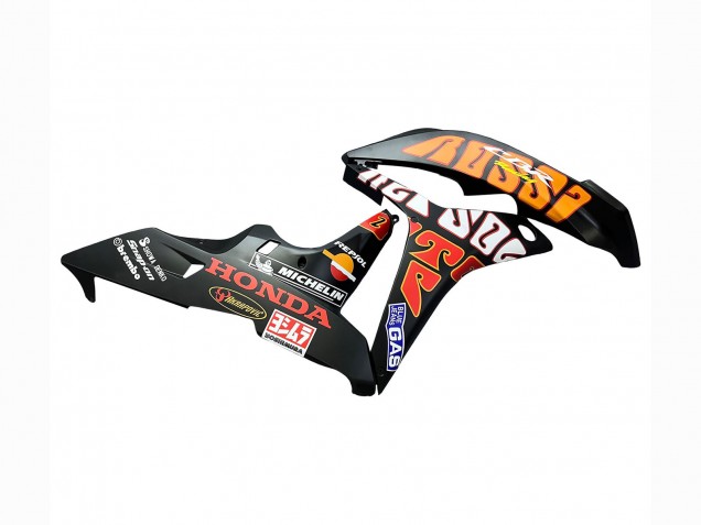 2007-2008 Honda CBR600RR Motorcycle Fairings - Matte Black Orange Red Rossi Repsol 46 Canada