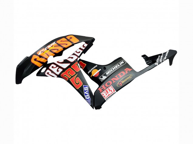 2007-2008 Honda CBR600RR Motorcycle Fairings - Matte Black Orange Red Rossi Repsol 46 Canada
