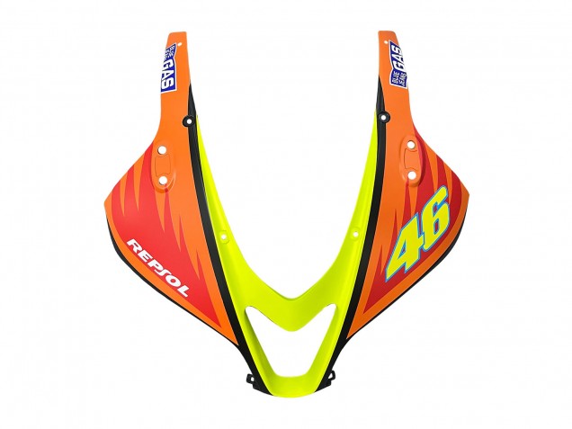 2007-2008 Honda CBR600RR Motorcycle Fairings - Matte Black Orange Red Rossi Repsol 46 Canada