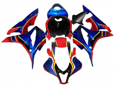 Cheap 2007-2008 Honda CBR600RR Motorcycle Fairings - Blue Red Yellow Glossy Black Canada