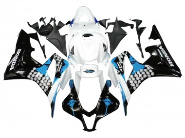 Cheap 2007-2008 Honda CBR600RR Motorcycle Fairings - White Light Blue Glossy Black Canada