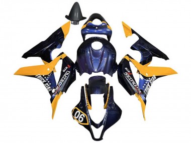 Cheap 2007-2008 Honda CBR600RR Motorcycle Fairings - Orange Dark Blue Trick Star 06 Canada