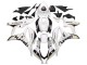 2007-2008 Honda CBR600RR Motorcycle Fairing - White Gold Glossy Black Playboy Canada