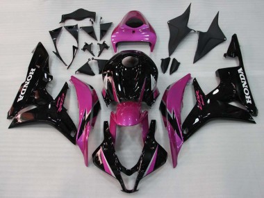 Cheap 2007-2008 Honda CBR600RR Motorcycle Fairings - Pink Glossy Black Racing Canada