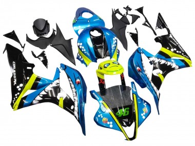 Cheap 2007-2008 Honda CBR600RR Motorcycle Fairings - Green Yellow Glossy Black Shark 46 Canada