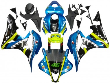 Cheap 2007-2008 Honda CBR600RR Motorcycle Fairings - Green Yellow Glossy Black Shark 46 Canada
