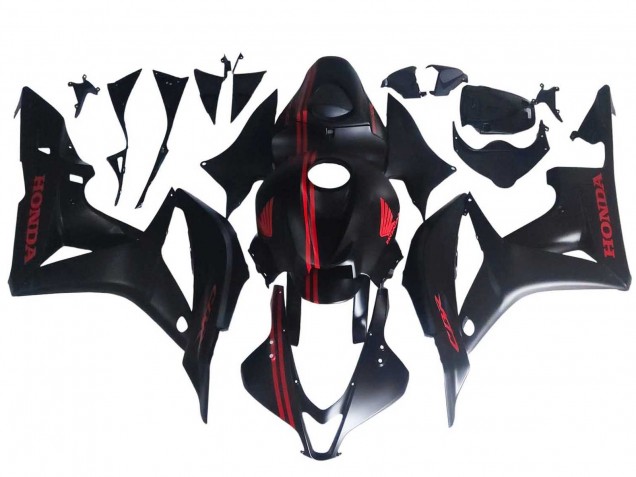 2007-2008 Honda CBR600RR Motorcycle Fairings - Matte Black Red Canada