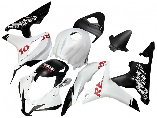 2007-2008 Honda CBR600RR Motorcycle Fairings - White Matte Black Red Repsol Canada