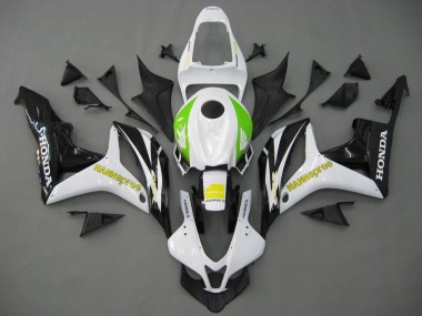 Cheap 2007-2008 Honda CBR600RR Motorcycle Fairings - White Green Yellow Glossy Black Hannspree Canada