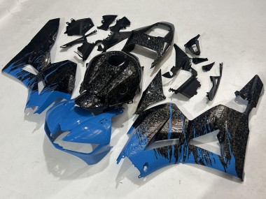 Cheap 2009-2012 Honda CBR600RR Motorcycle Fairings - Black Forged Carbon Fiber Blue Canada