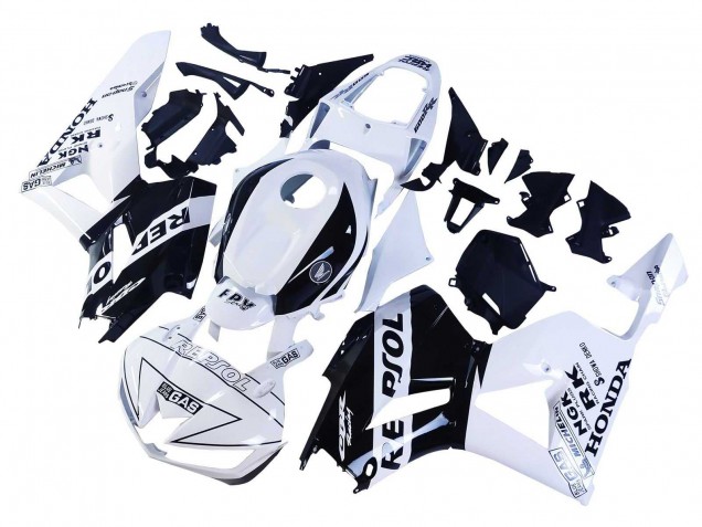 2013-2026 Honda CBR600RR Motorcycle Fairings - White Glossy Black Repsol Canada
