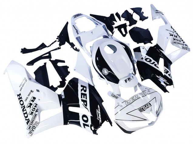 2013-2026 Honda CBR600RR Motorcycle Fairings - White Glossy Black Repsol Canada