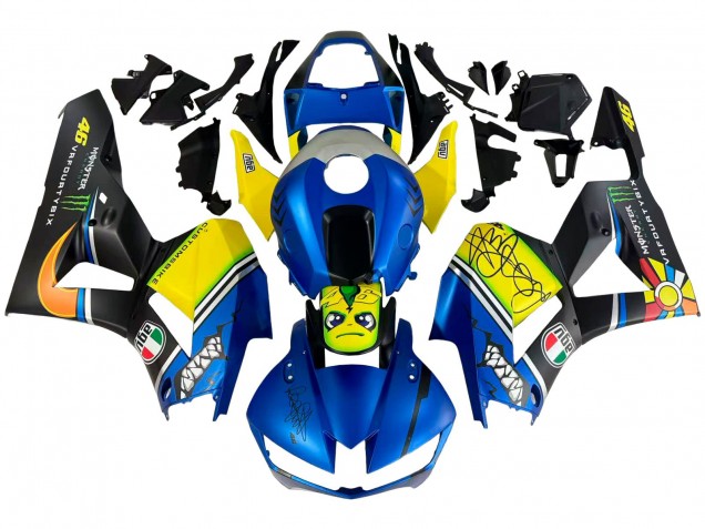 2013-2026 Honda CBR600RR Motorcycle Fairings - Blue Yellow Matte Black Green Monster Shark Canada