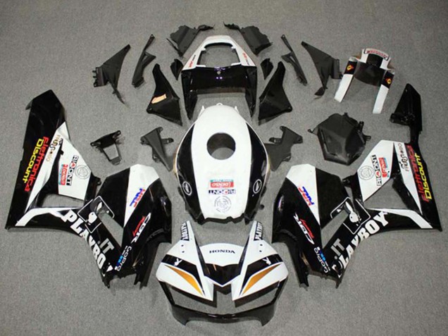 2013-2026 Honda CBR600RR Motorcycle Fairings - White Gold Glossy Black HRC Canada