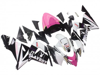 Cheap 2004-2005 Kawasaki ZX10R Motorcycle Fairings - Black Pink White Playboy Motul Canada